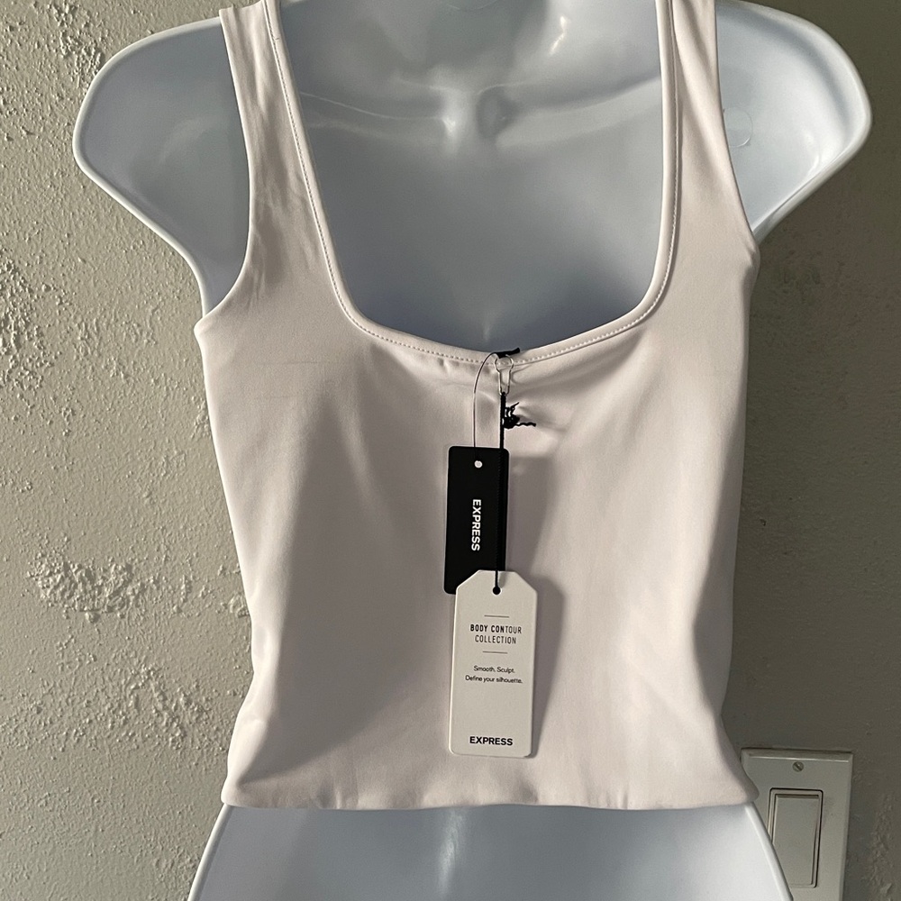 Express White Body Contour Top - Picture 2 of 5
